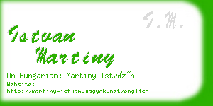 istvan martiny business card